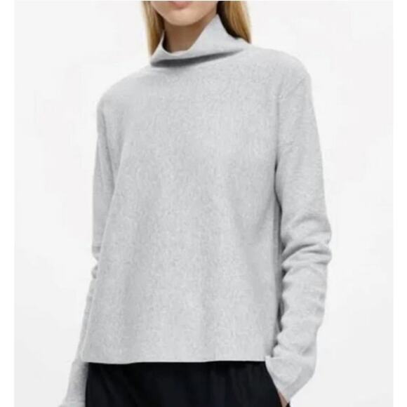 Cos Small Light Gray Turtleneck Sweater 100% Cotton - Picture 1 of 9